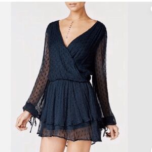 Free People Black Textured Dress